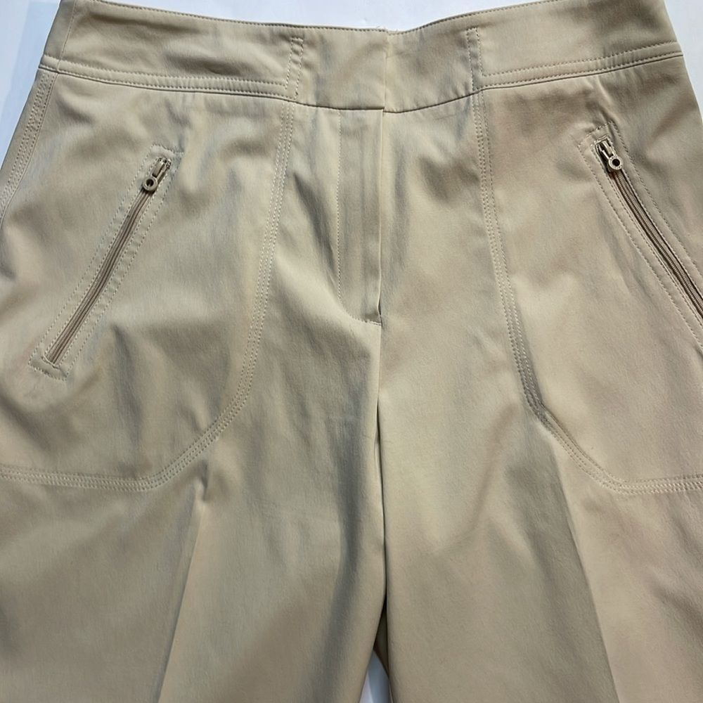 Tail Womens Tech Performance High Rise Beige Golf Bermudas Shorts Sz 10 - Picture 2 of 9